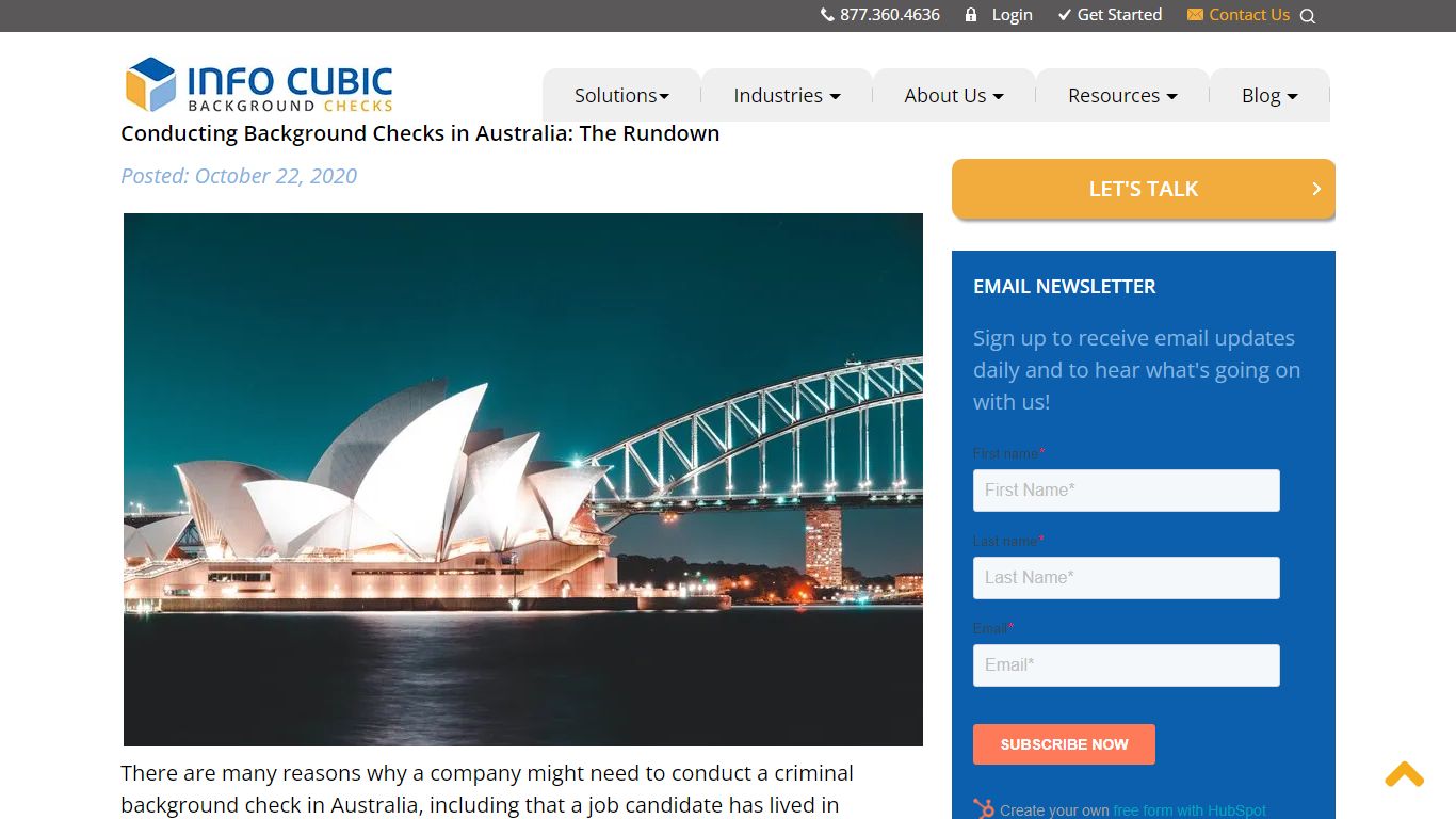 Background Checks in Australia - Info Cubic