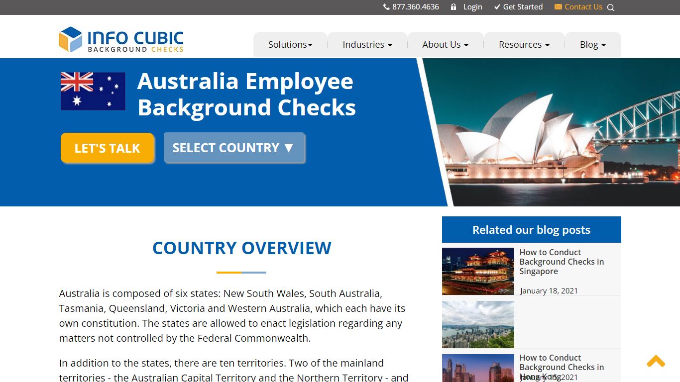 Australia Employee Background Checks - Info Cubic